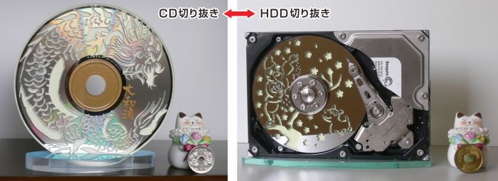 ディスクの飾り物